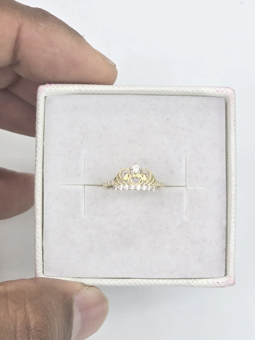 10k Real Gold Crown Ring For Baby